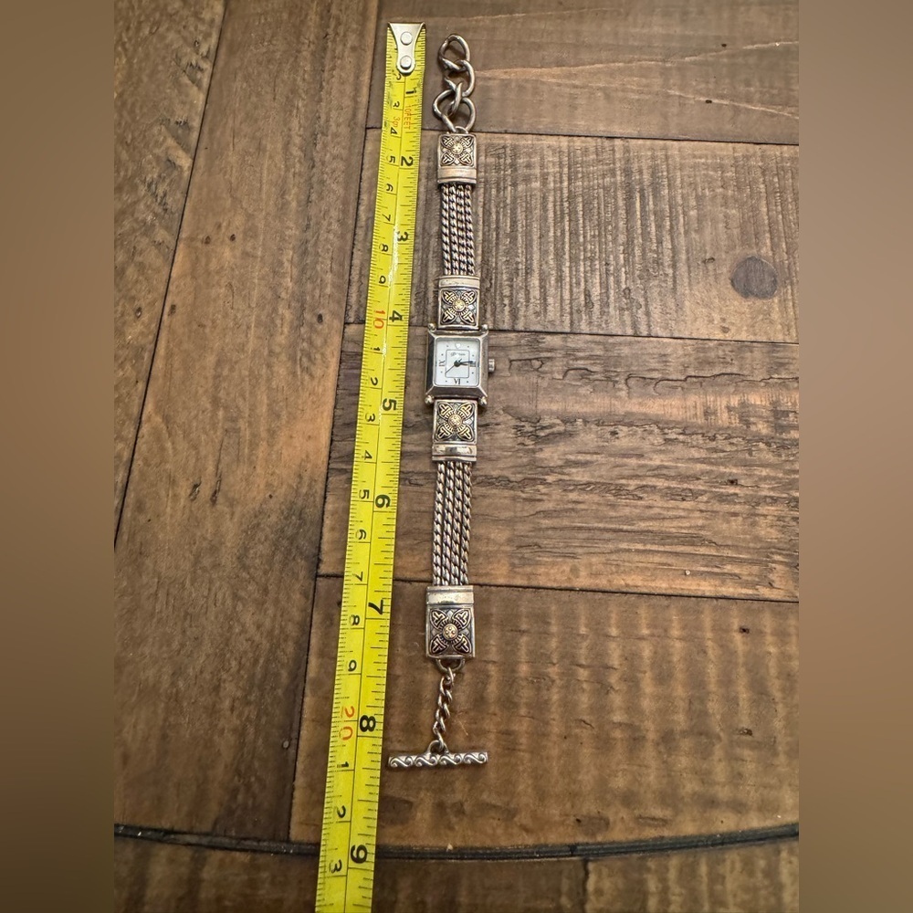 Brighton Monroe 1990s Watch: Two-Tone Celtic Heart Toggle Bracelet Watch - Picture 14 of 14